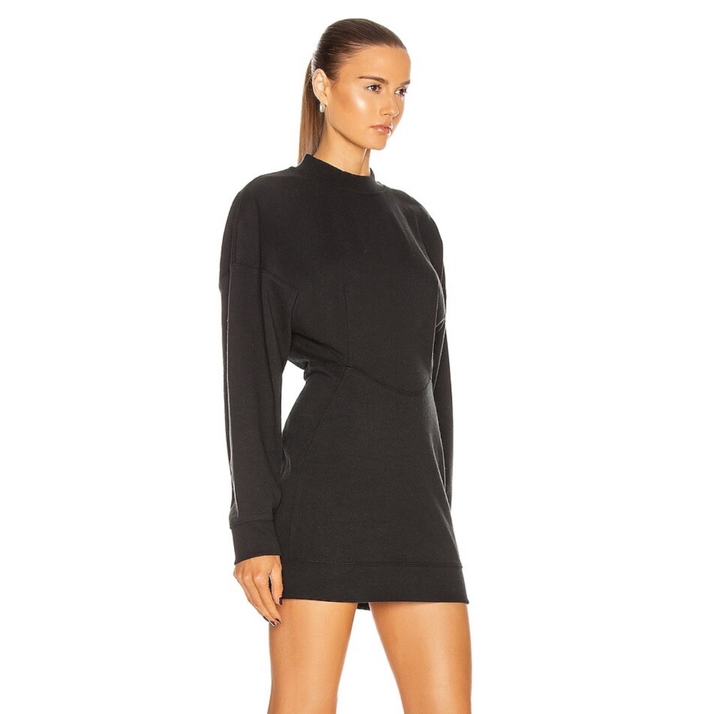 Alexander Wang Sculpted Long Sleeve Crew Mini Dress Size XS